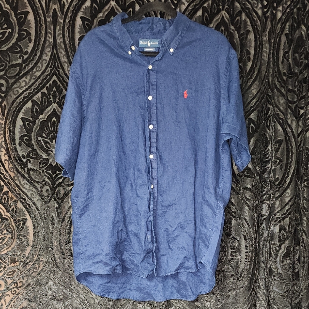 Polo by Ralph Lauren Men's Navy Button Down Shirt